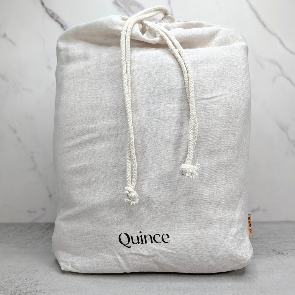 Quince European Linen Duvet Cover Sand Full Queen Neutral Minimalist Bedding - Picture 2 of 8